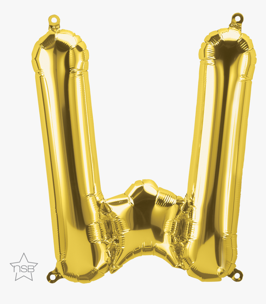 W Gold - Balloon Letter W, HD Png Download
