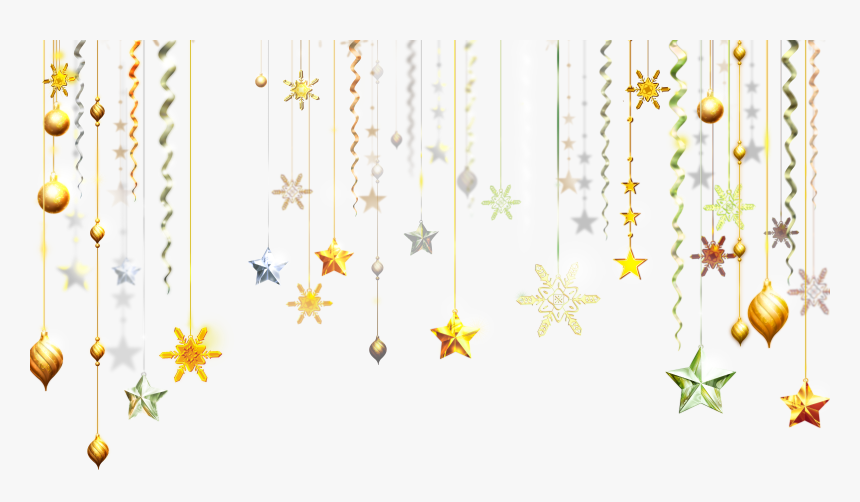 Hanging Golden Ornaments Png, Transparent Png
