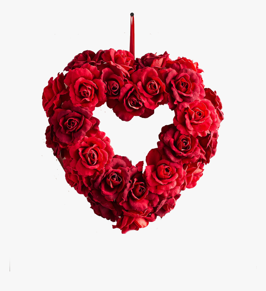 Foam Rose Heart Wreath, HD Png Download