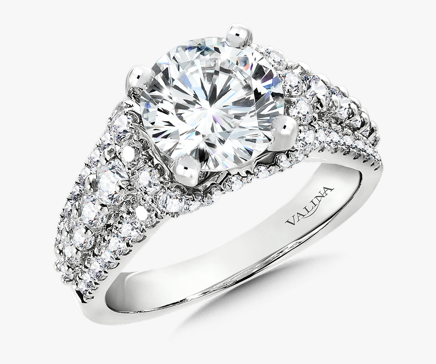 Valina Diamond Engagement Ring Mounting In 14k White - Engagement Ring, HD Png Download