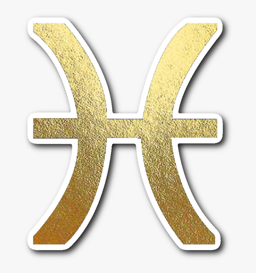 Gold Pisces Sign Png, Transparent Png