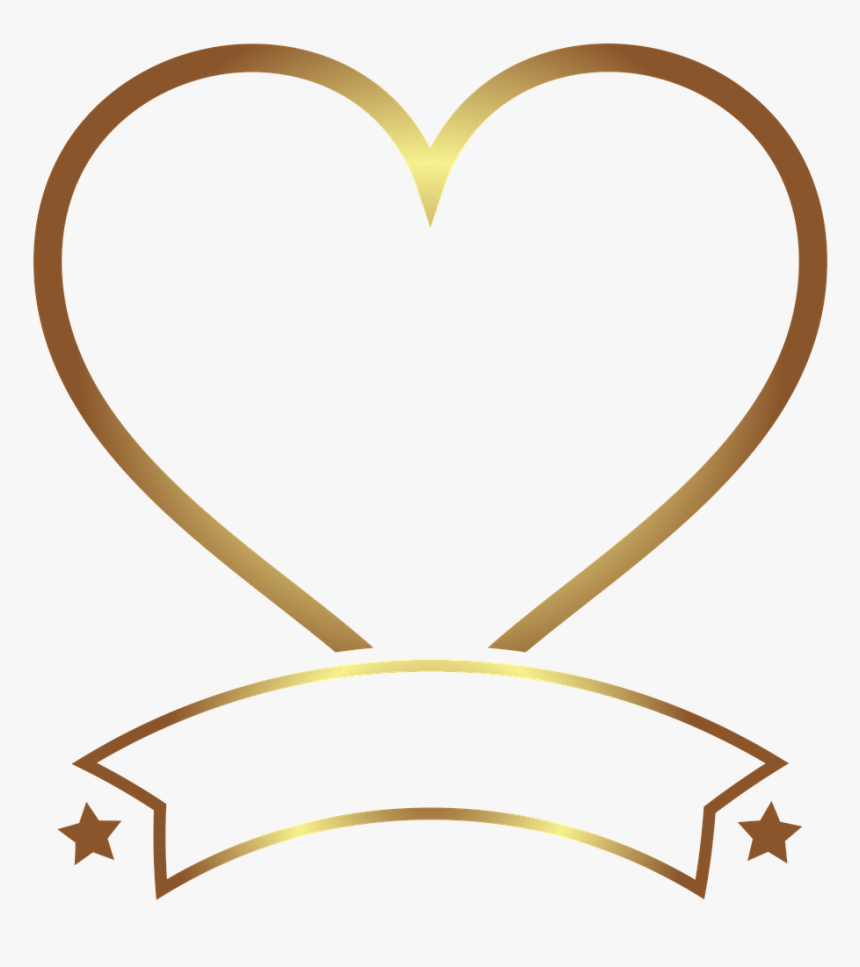 Photo Frame Gold Heart Free Photo Gold Wedding Frame Png, Transparent