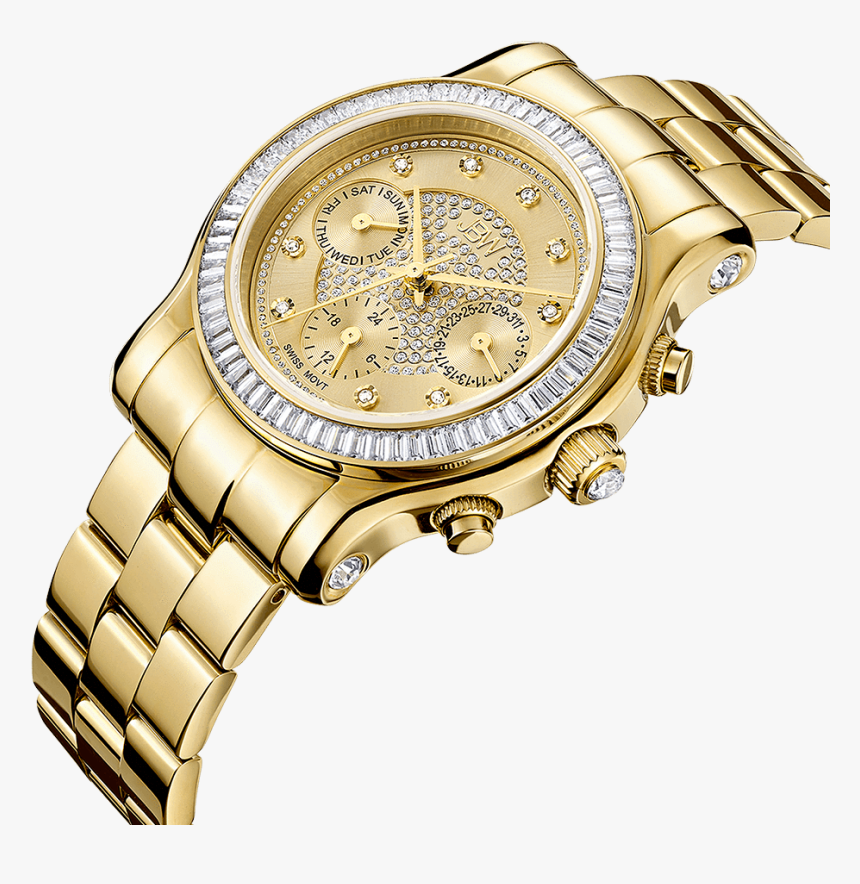 Jbw Laurel J6330a Gold Gold Diamond Watch Angle - Analog Watch, HD Png Download