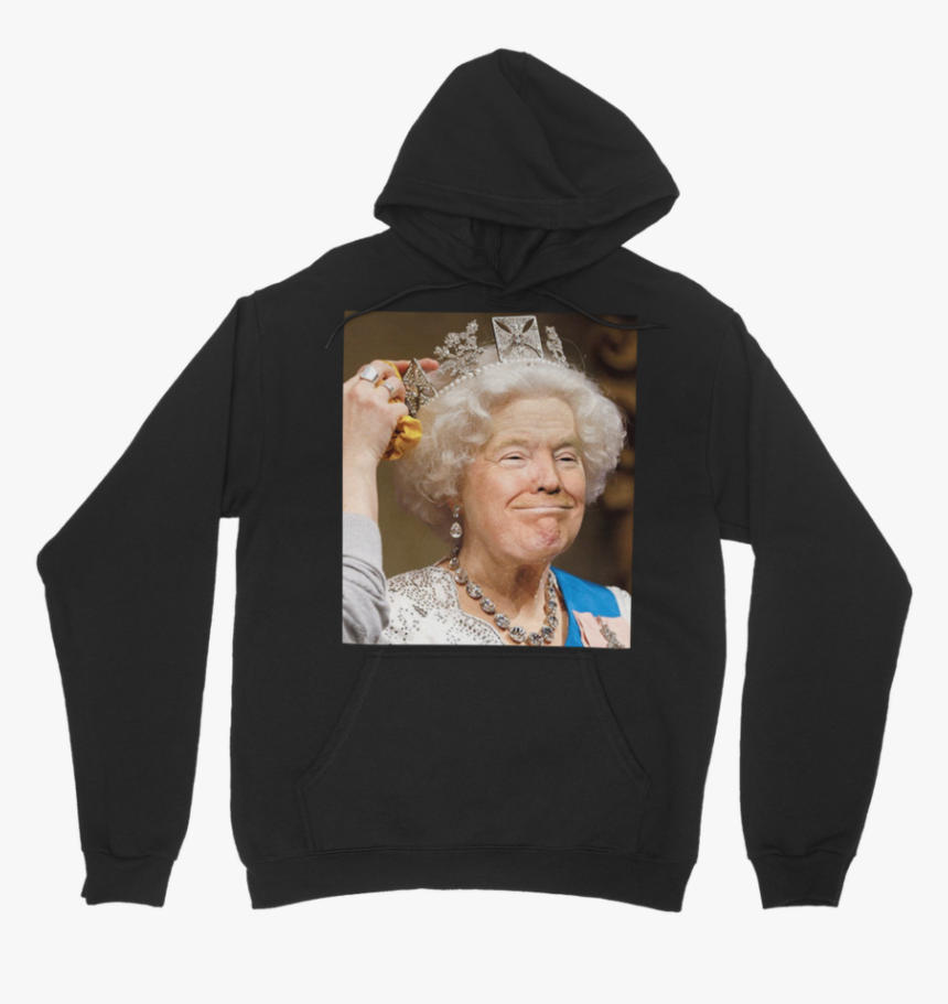 Donald Trump And Queen Elizabeth Face Swap ﻿classic - Hoodie, HD Png Download