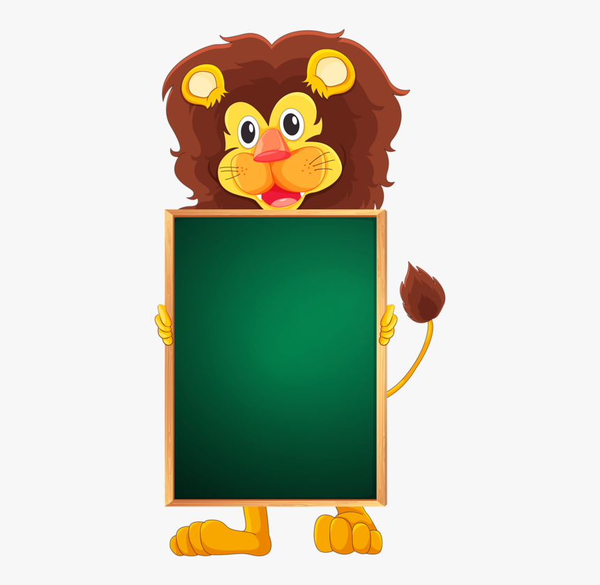 Animal Wall Mural- Frame Fun Clipart , Png Download - Bear Holding An Empty Board, Transparent Png