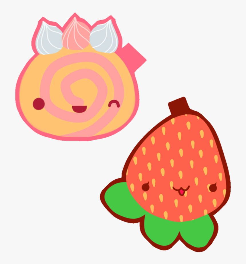 Kawaii Strawberry Cina Roll By Pickleddegg On Clipart - Kawaii Strawberry, HD Png Download