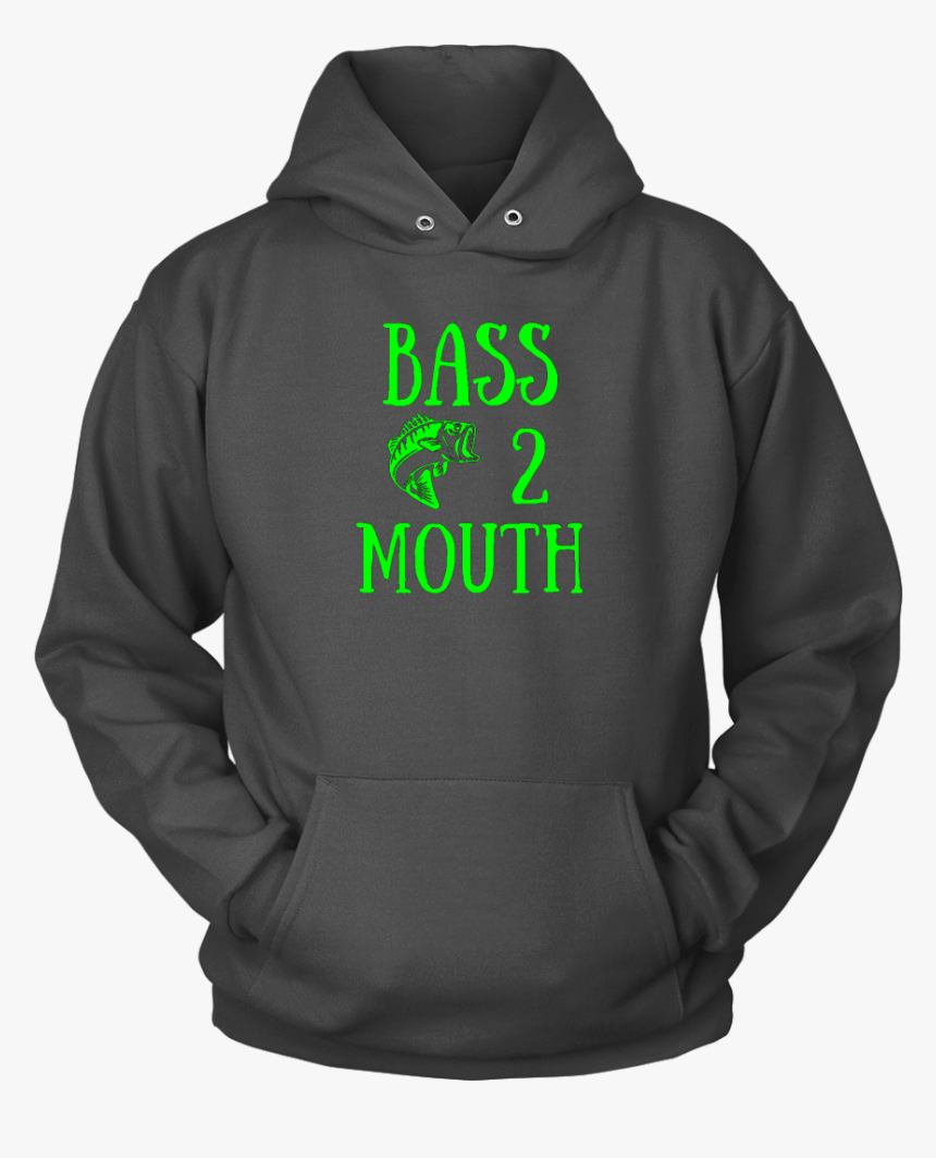Bass 2 Mouth Men S Funny Bass Fishing Hoodies - Hoodie, HD Png Download
