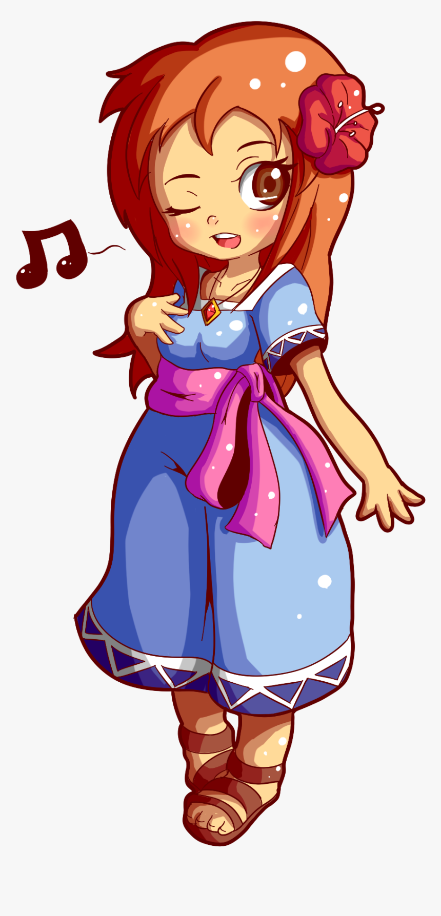 Art Legend Of Zelda Marin, HD Png Download