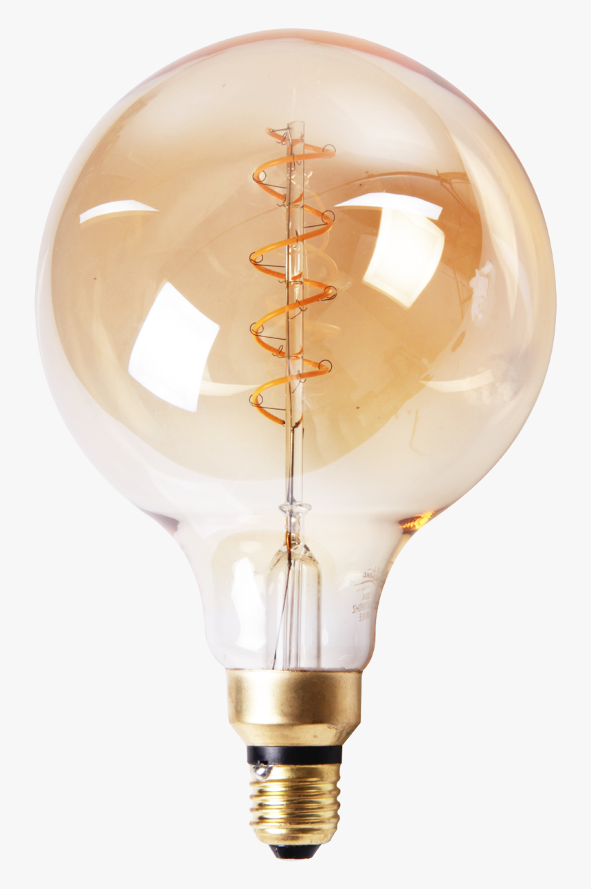 Led Lamp Filament Bol Spiraal Klein Ø15 Cm - Led Lamp Druppel, HD Png Download