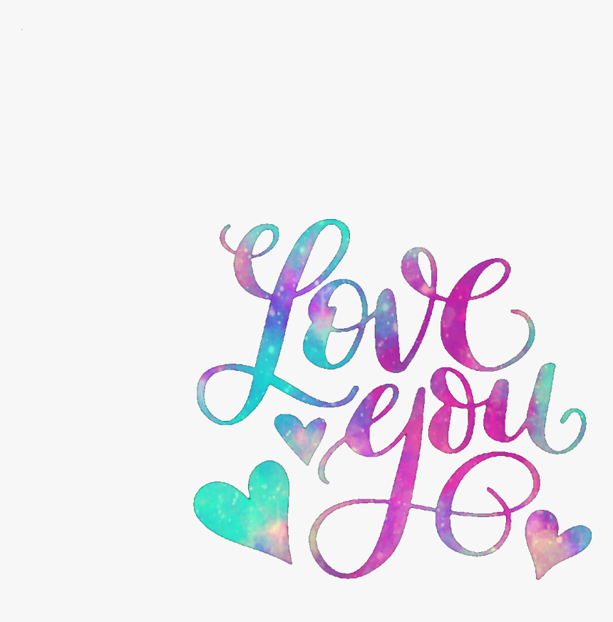 Glitter Quotes Loveyou Love Sparkle Cute Girly Hearts - Calligraphy, HD Png Download