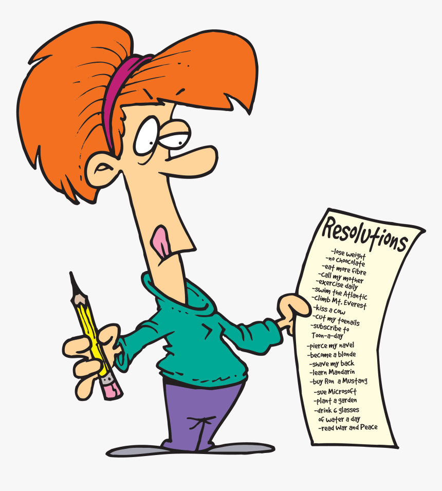 Outlines Of New Year Resolutions, HD Png Download