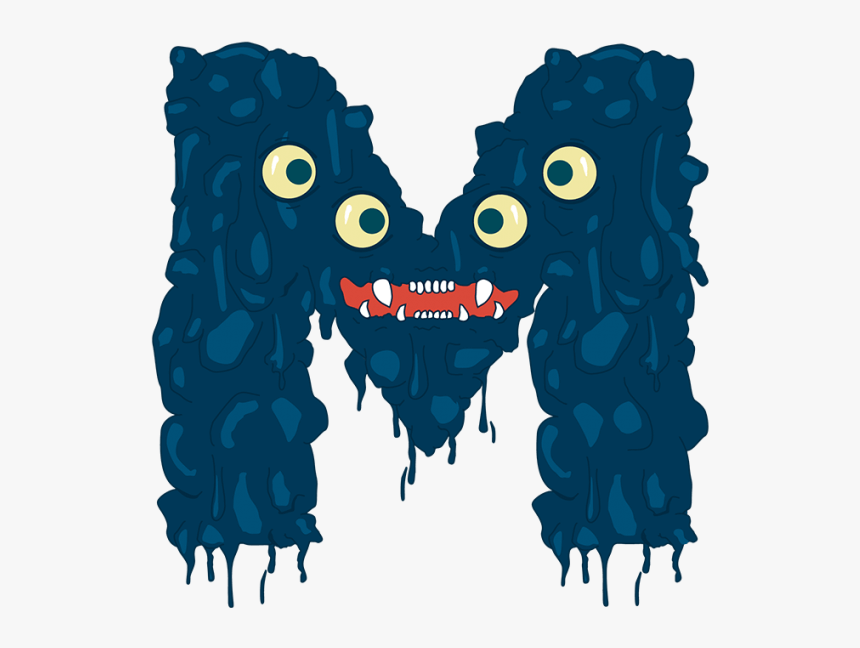 Font Letter M Png Transparent , Transparent Cartoons - Letter M For Monster, Png Download