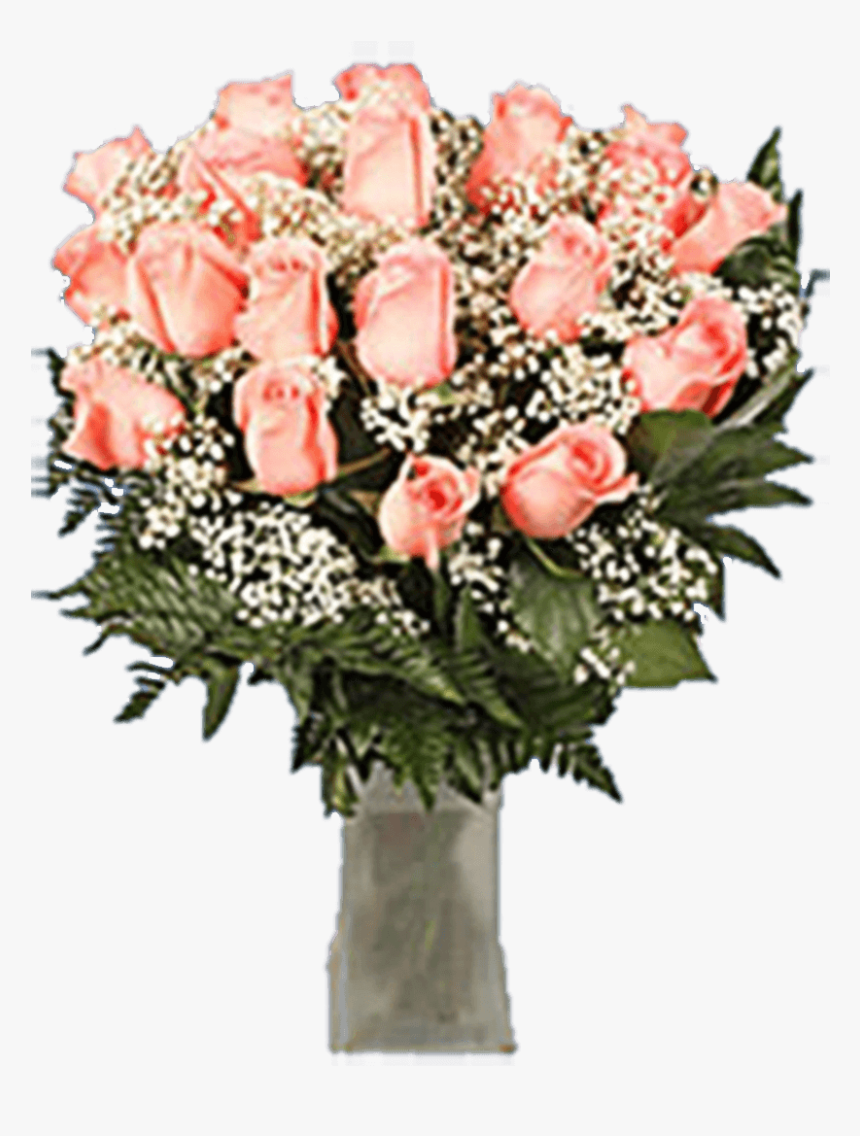 Valentine S Day Bouquet Blooming Love 24 Pink Roses - Garden Roses, HD Png Download