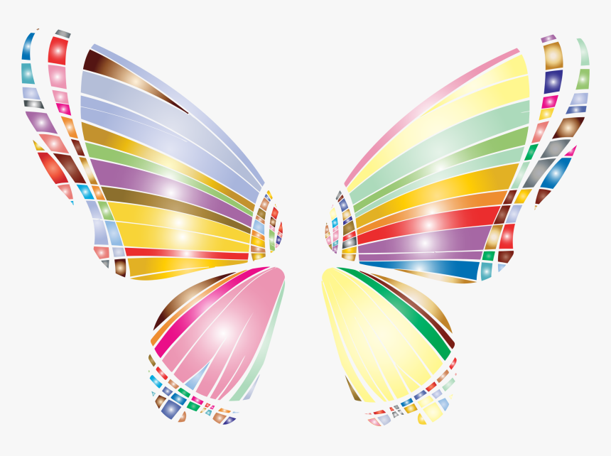 This Free Icons Png Design Of Rgb Butterfly Silhouette - Graphic Design, Transparent Png