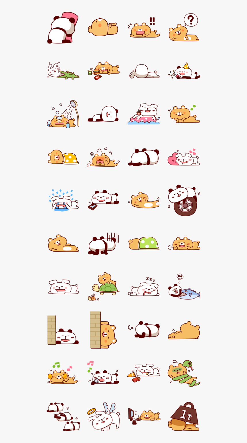 Line Cute Kawaii Sticker, HD Png Download