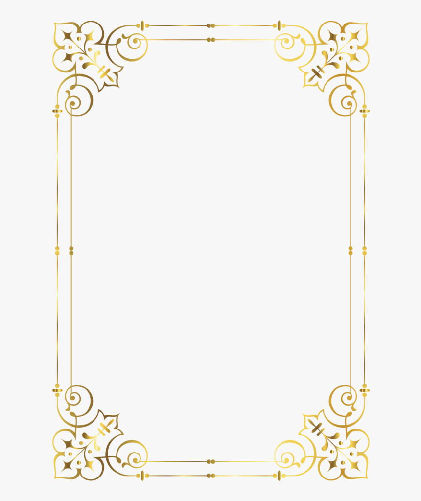 Gold Christmas Frame Png, Transparent Png