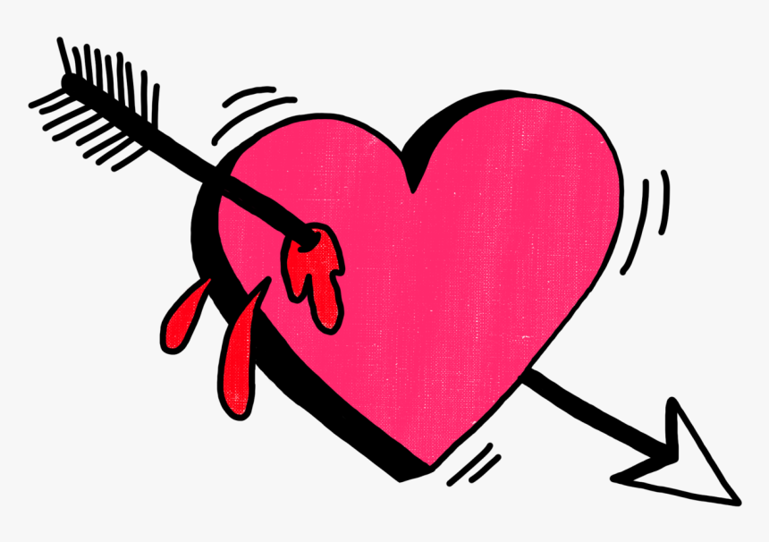 Goth Heart Clipart Vector Black And White Download - Heart Struck, HD Png Download