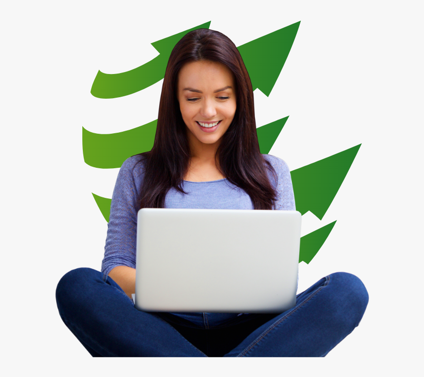 Mulher No Computador - Download Ibps Clerk Prelims Admit Card, HD Png Download