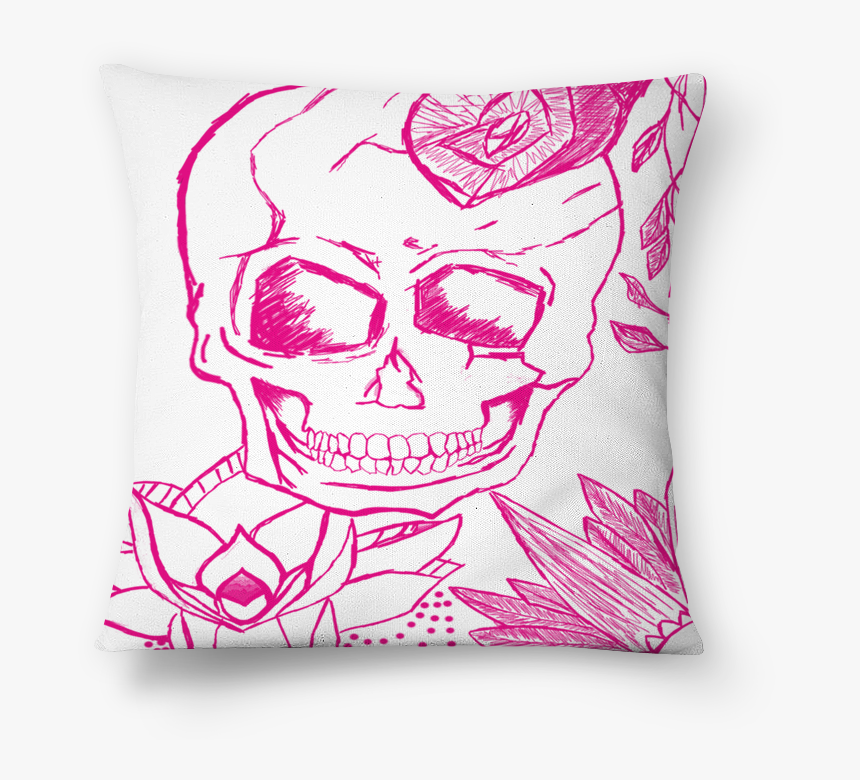 Almofada Caveira Sketch De Luísa Feinna - Cushion, HD Png Download