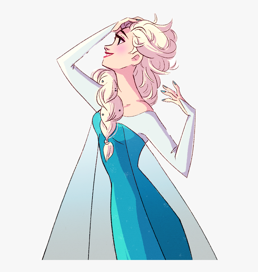 #girl #frozen #elsa #queen #snow #winter #ice - Elsa Frozen Png Fanart, Transparent Png