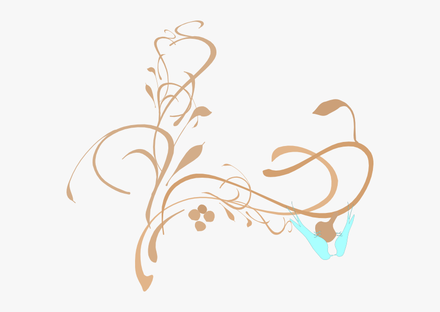 Birds On A Branch Corner 3 Svg Clip Arts - Vines Clip Art, HD Png Download
