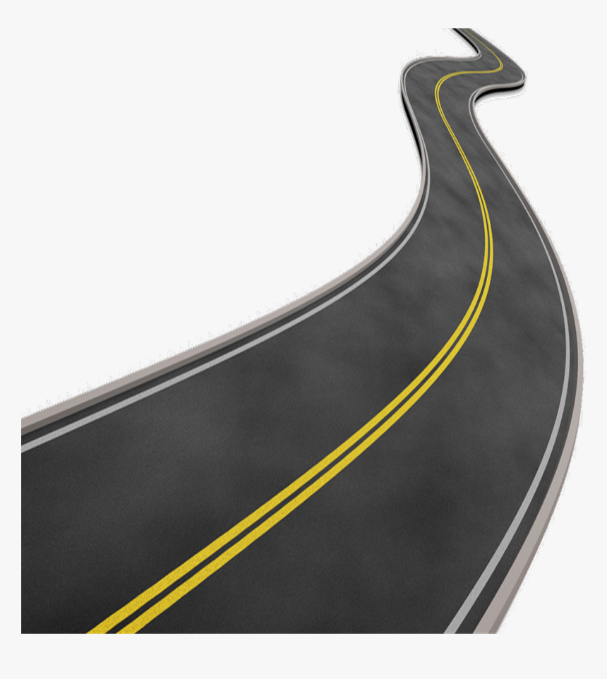 Clipart Black And White Download Curved Street Clipart - Car Driving Png, Transparent Png