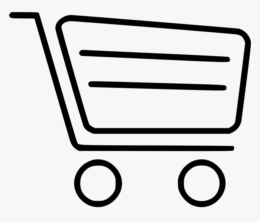 Shopping Cart - Line Art, HD Png Download