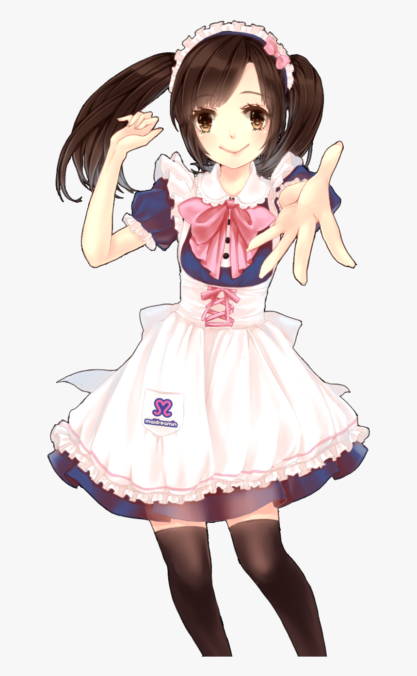 Transparent Girl Maid - Cartoon, HD Png Download
