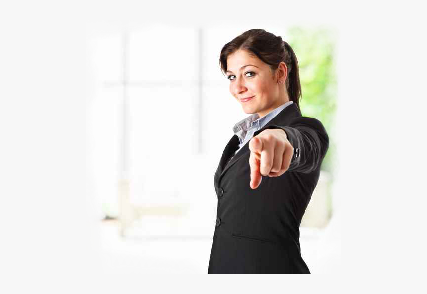 Business Woman Pointing - Spoken English Best Institute, HD Png Download