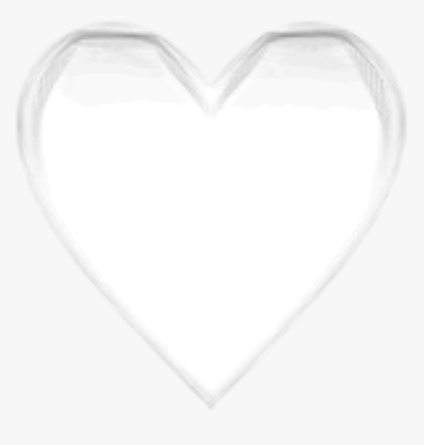 #whiteheart #whiteemoji #emoji #heart - Heart, HD Png Download