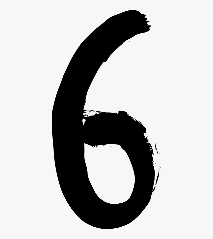 Number 6 Grunge, HD Png Download