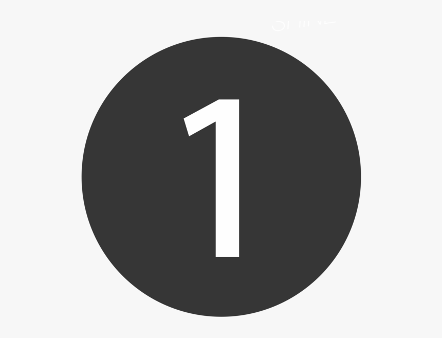 Black Circle With 1, HD Png Download