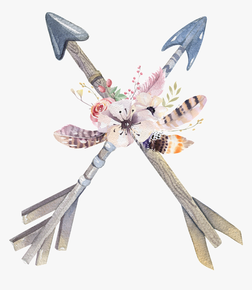 #arrow #bohemian #bohem #cute #kawaii #ftestickers - Crossed Boho Arrows Png, Transparent Png