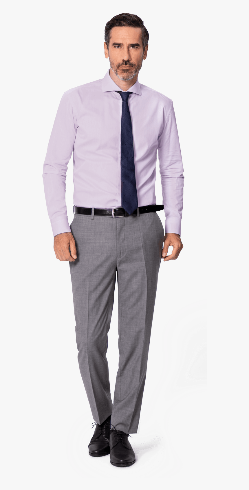 Lavender No-iron Cotton Wide Cutaway Dress Shirt - Formal Wear, HD Png Download