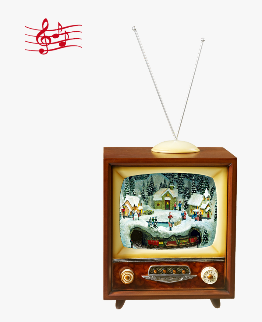 Nostalgic Television Winter Scene With Train , Large - Käthe Wohlfahrt Nostalgie Fernseher, HD Png Download