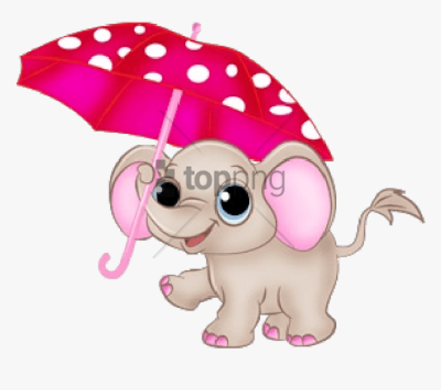 Free Png Cute Baby Elephant Cartoon Png Image With - Clipart Cute Baby Elephant, Transparent Png