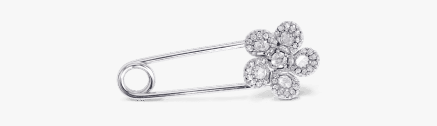 Miss Daisy Flower Safety Pin Brooch - Engagement Ring, HD Png Download