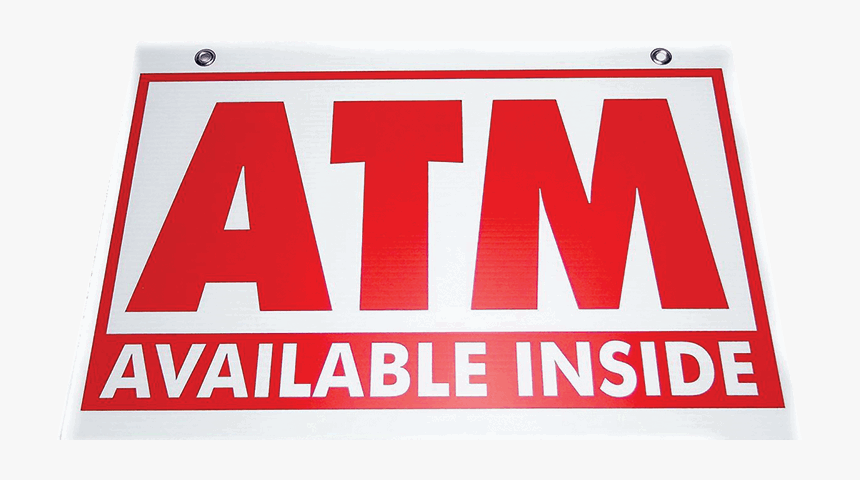 Atm Coroplast Sign - Atm Sign, HD Png Download
