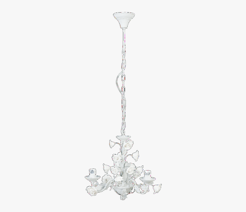 Rose Detailed Scrolled Hanging Chandelier - Chandelier, HD Png Download