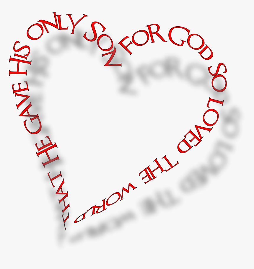 Microsoft Free Clip Art Valentines - John 3 16 Heart, HD Png Download