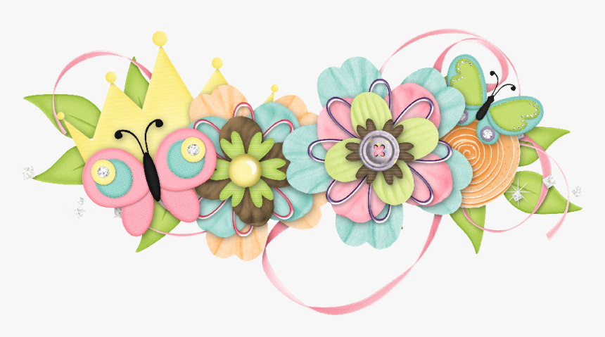 Background Flower Border Design, HD Png Download