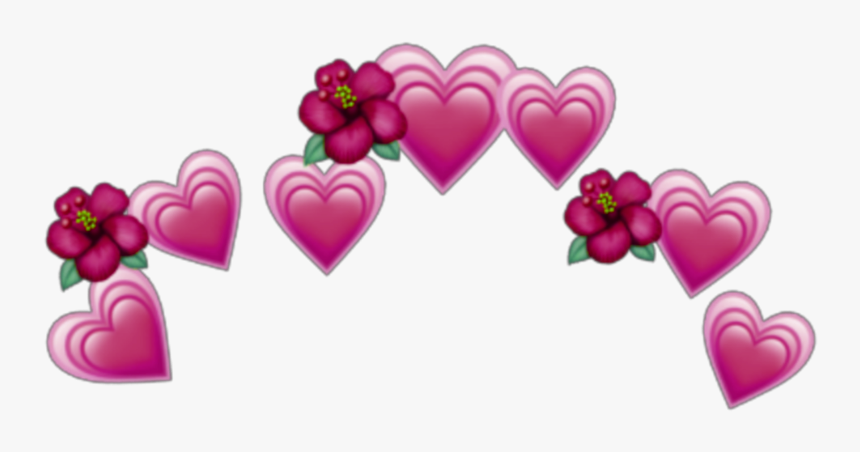 #pink #red #spiral #aesthetic #crown #taç #grid #wings - Emoji Crown Hearts Png, Transparent Png