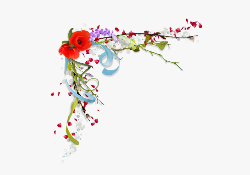 Flowers Corner Frames And Borders, HD Png Download