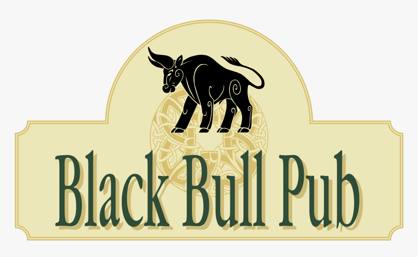 Black Bull Pub Logo Png Transparent Svg Vector Freebie - Dog Catches Something, Png Download