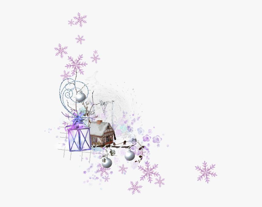 Transparent Flores Animadas Png - Frame Christmas Violet Png, Png Download
