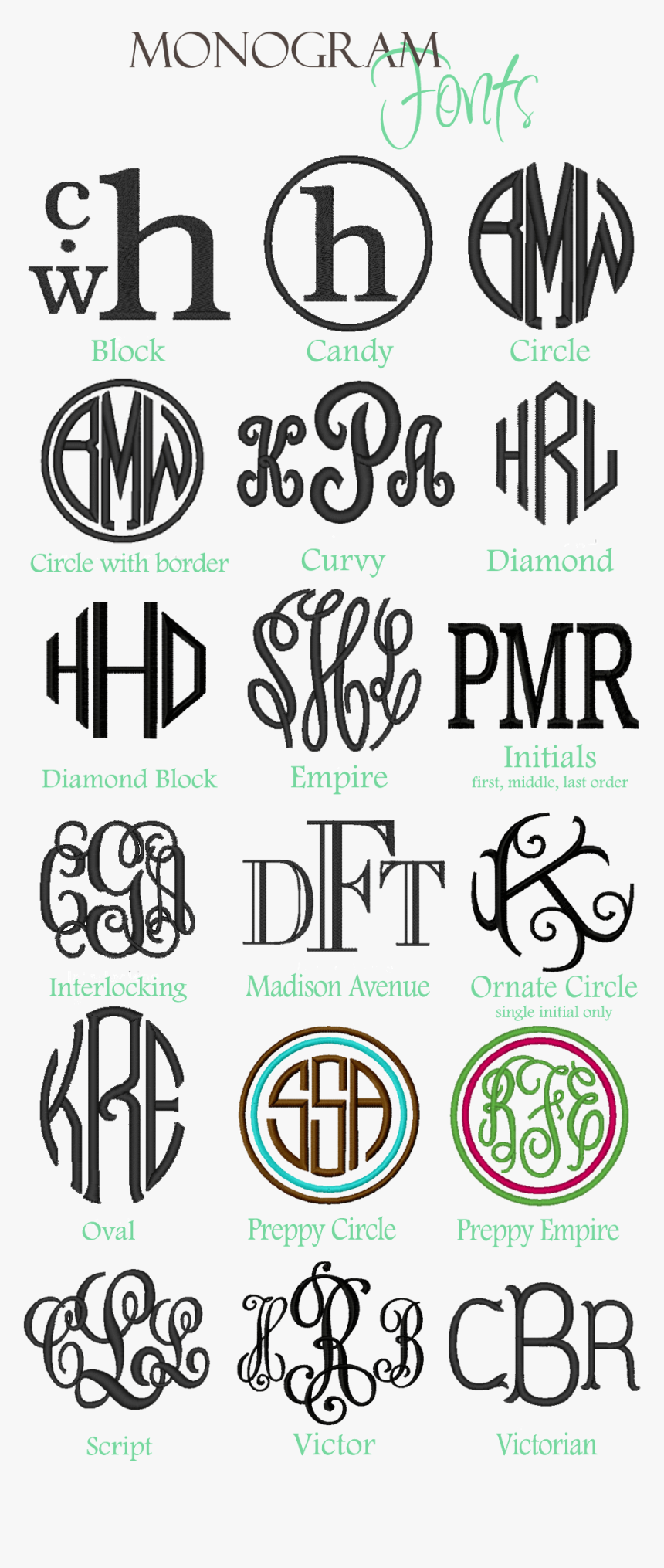 Preppy Monogram Fonts, HD Png Download