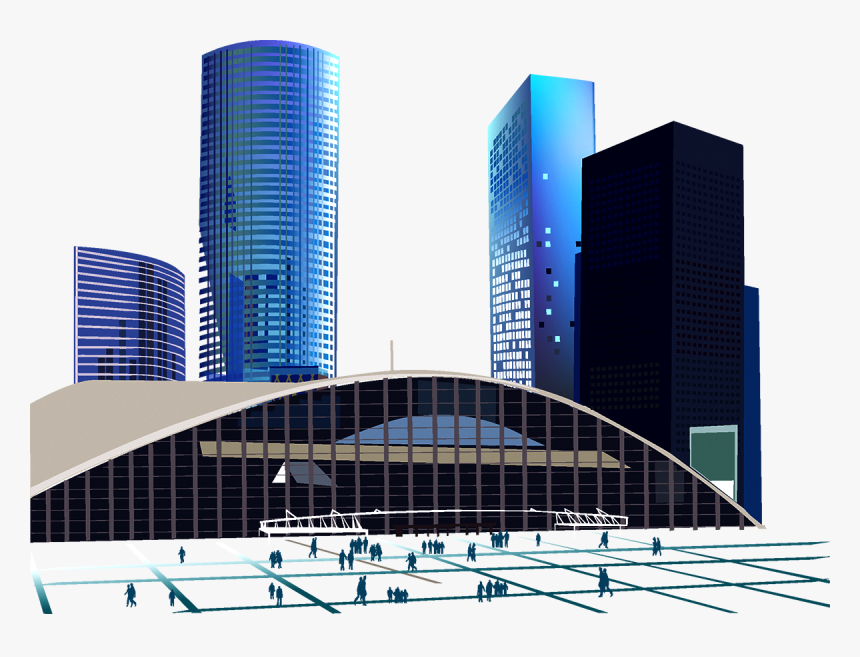 High Rise Building Architecture Illustration Highrise - Modern Building City Building Png, Transparent Png