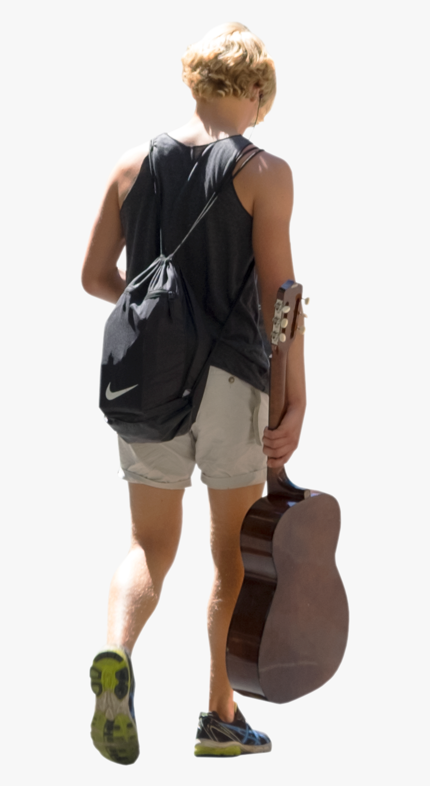 Guitar Back Walking Png, Transparent Png