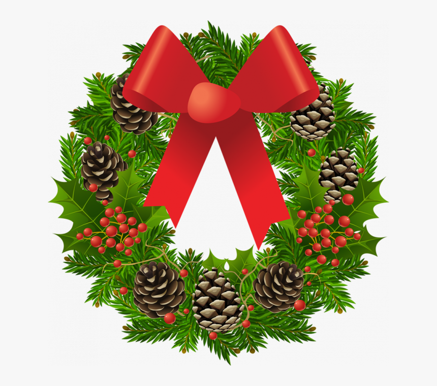 Clip Art Christmas Wreath, HD Png Download