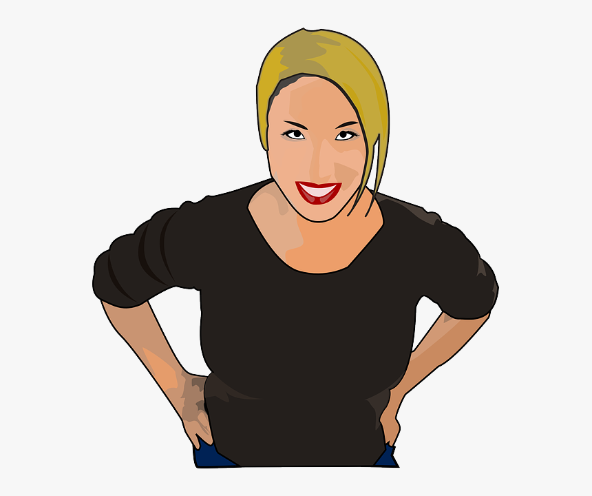 Woman Tan Grinning - Woman Clip Art, HD Png Download